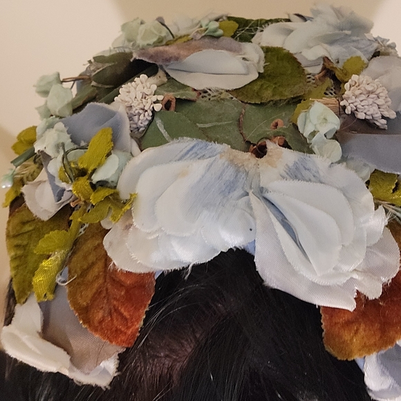 Vintage Silk Floral Headpiece - Picture 7 of 7